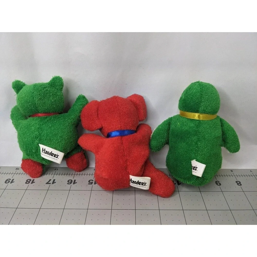 Hardees Matchbox Animal Plush Lot Terry Cloth Beans 5 Inch Lot of 3 1997 Stuffed
